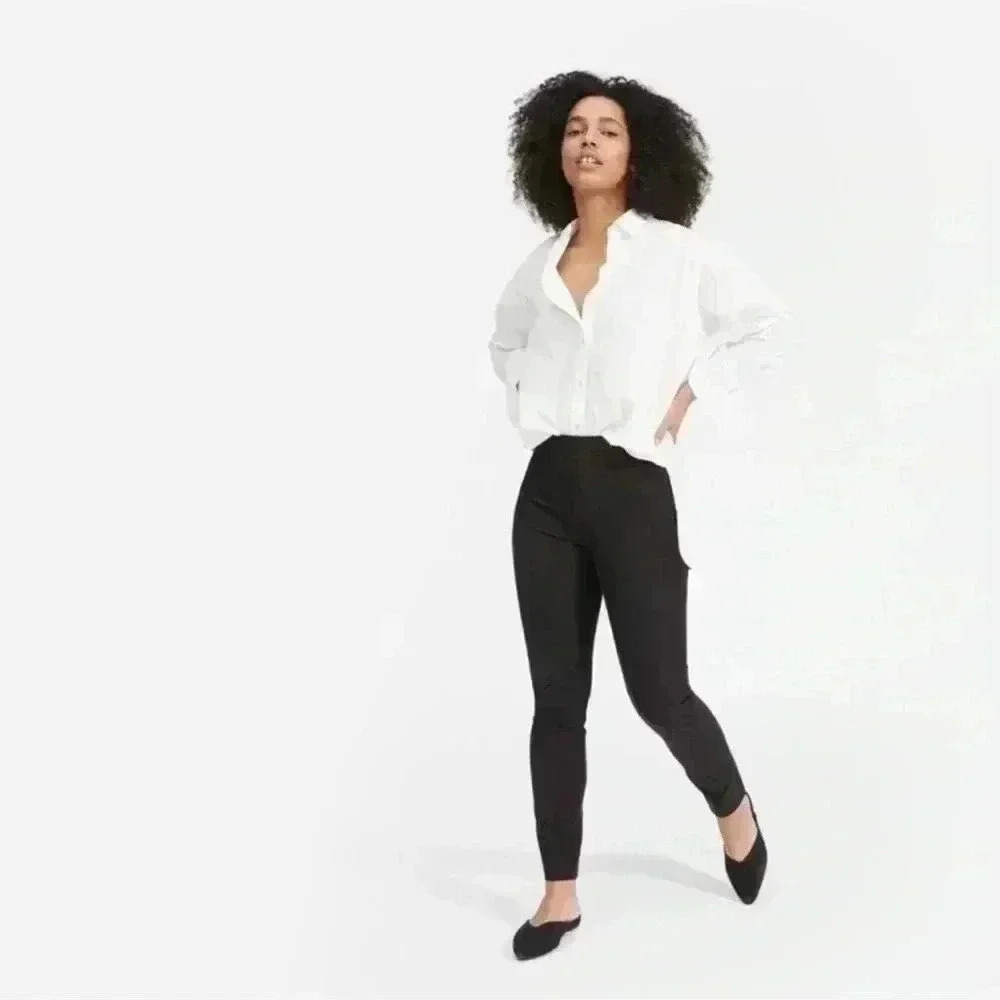 Everlane Stretchy Cotton Black Skinny Pants Sz 2